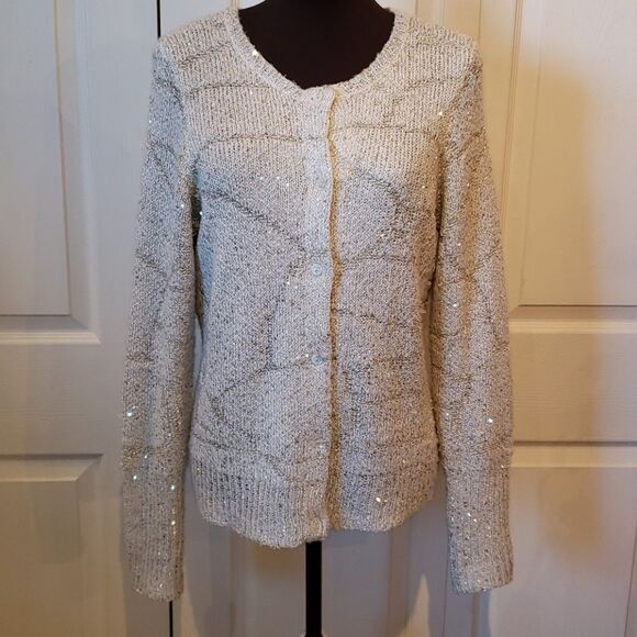 Vera Wang Knitted Glitzy Sweater - Picture 1 of 5